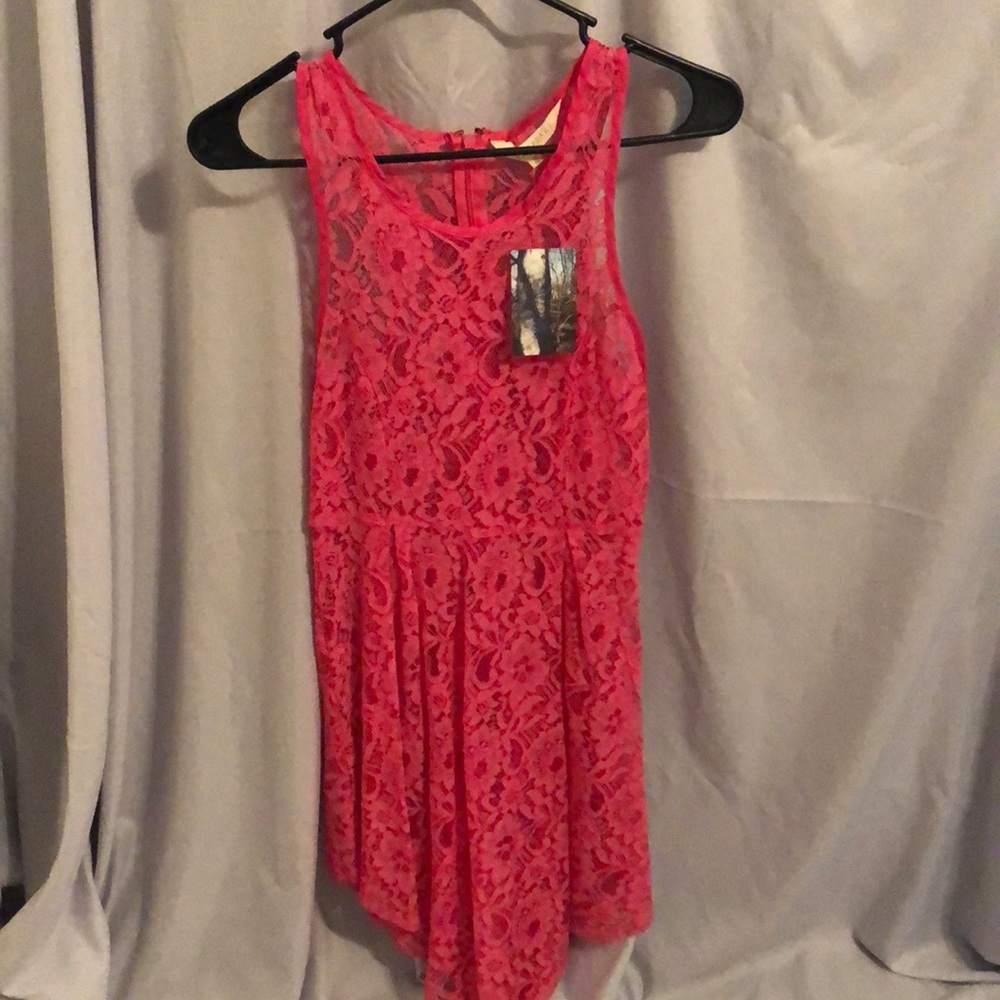 Beautiful pink lace dress sheer!!
